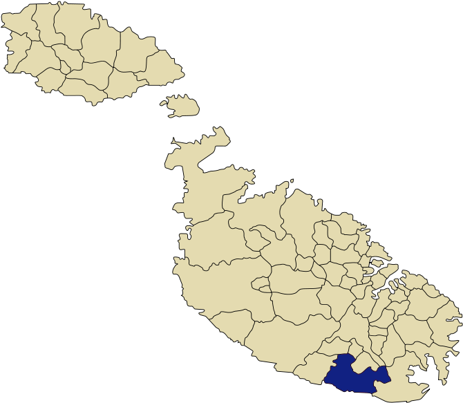 Malta Gzira Map (686x599), Png Download