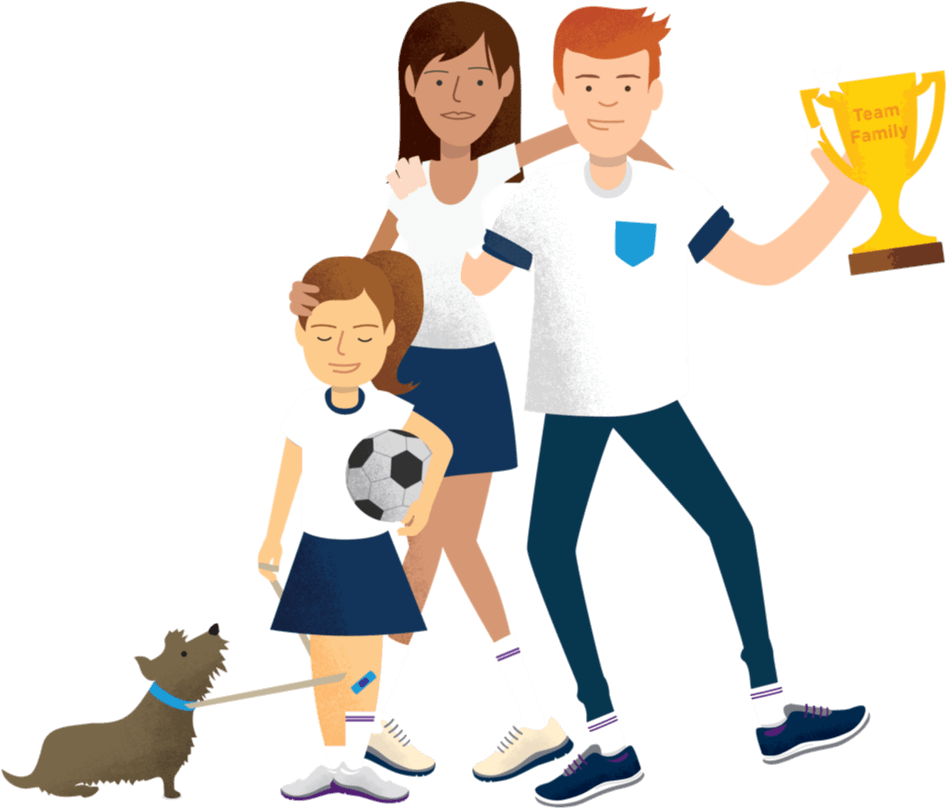 Family Play Sport Together Cartoon Png - Family Playing Cartoon Png (946x808), Png Download