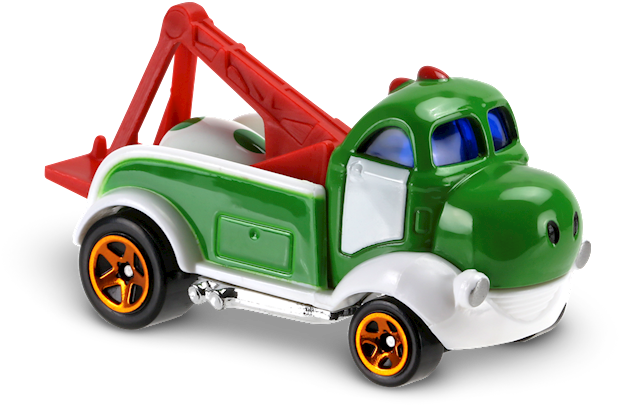 Yoshi - Hot Wheels Mario Bros Character Car, Yoshi, Assorted (892x407), Png Download