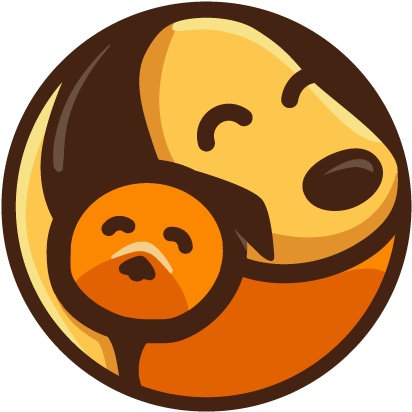 Happy Dog Minding Happy Dog Minding - Illustration (611x611), Png Download