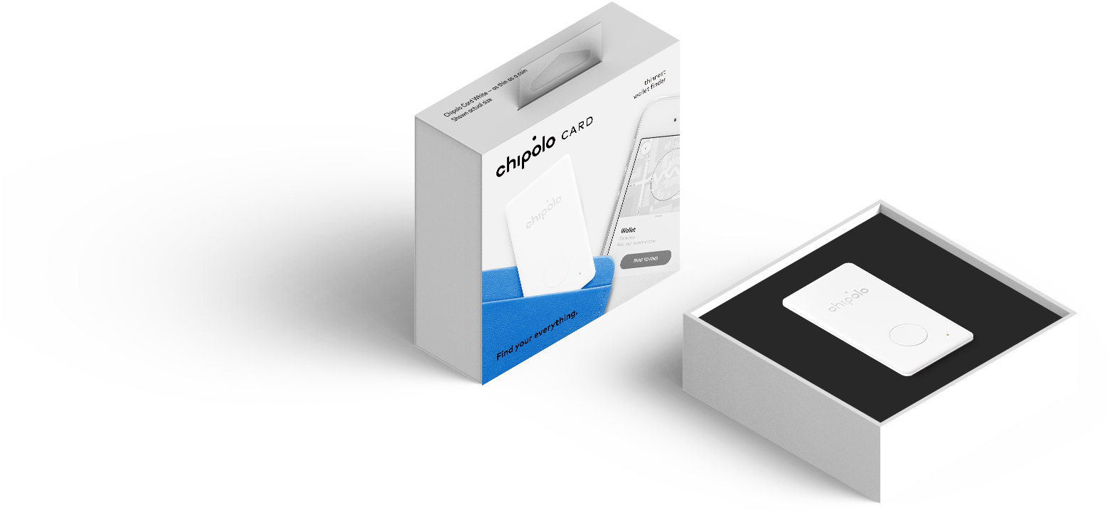 Chipolo Card Bluetooth Item Finder Silo Lost Wallet - Chipolo Card Packaging (1920x982), Png Download