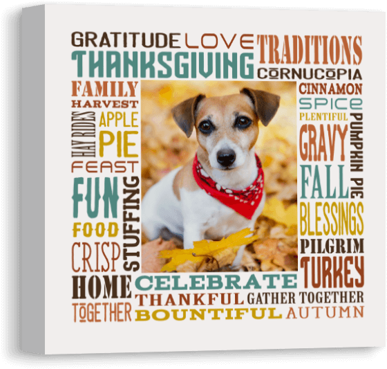 Thanksgiving Subway Canvas - Jack Russell Terrier (600x600), Png Download