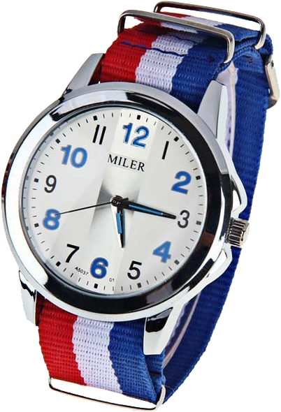 Brand Miler Nylon Watch Band French Flag Strap Summer - Sports (600x600), Png Download