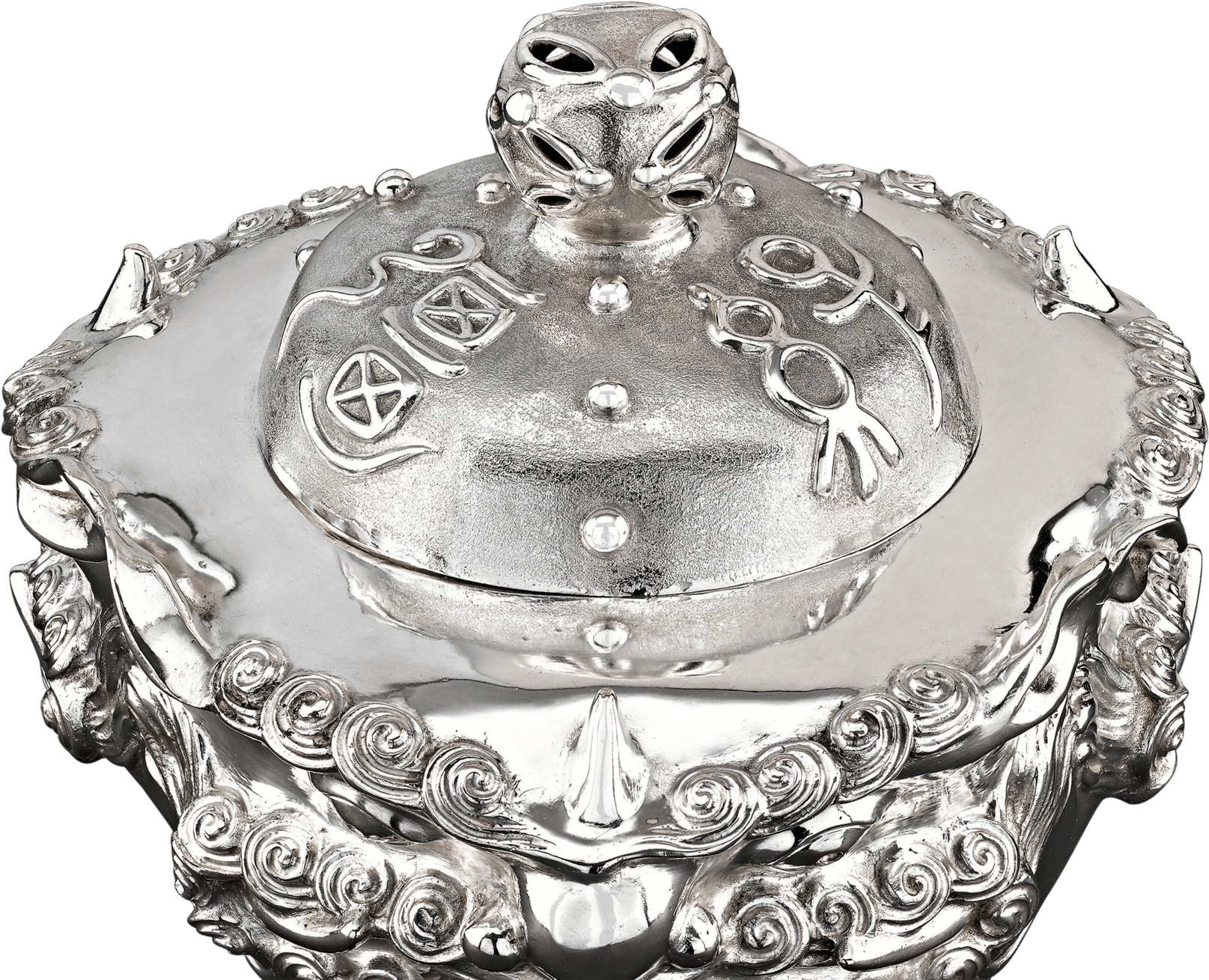 Meiji-period Japanese Silver Censer - Silver (1750x1400), Png Download