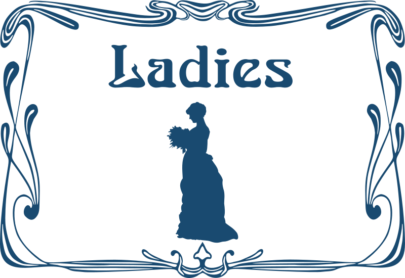Toilet Ladies Sign Clipart Public Toilet Bathroom - Ladies Sign For Toilets (800x550), Png Download