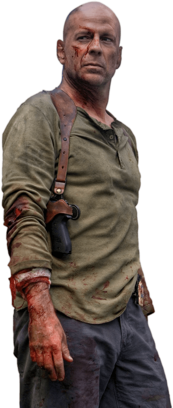Bruce Willis - Live Free Or Die Hard John Mcclane (933x1400), Png Download