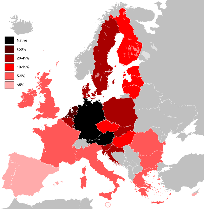 El Idioma Alemán En La Unión Europea - Unitary State (700x715), Png Download