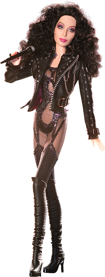 80s Cher Bob Mackie Doll - Barbie Bob Mackie Cher Doll- Black Label (640x950), Png Download