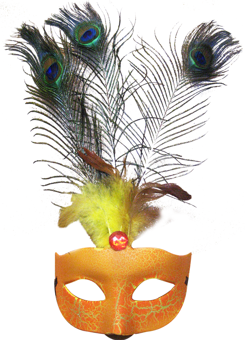 Antifaz Secillo C/plumas De Pavo - Antifaz Con Plumas De Pavo Real (800x1110), Png Download