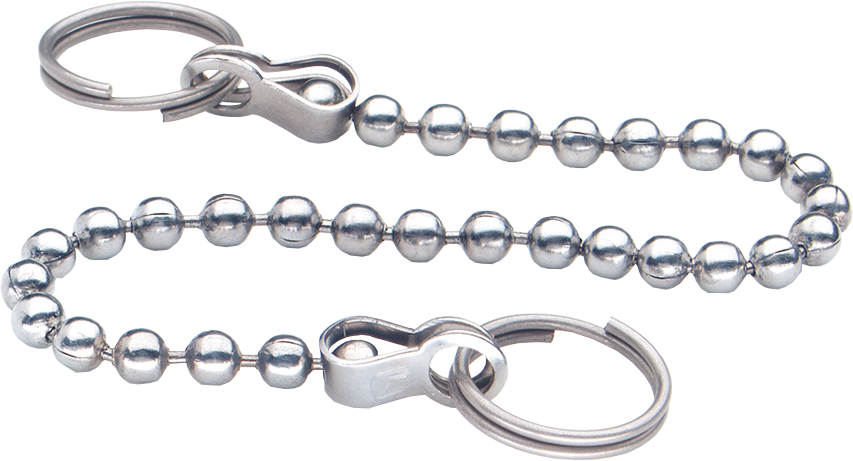 Gn 111 - - Ball Chain W/ Two Key Rings, 24w200jc0, .94" Ring Diameter, (853x461), Png Download