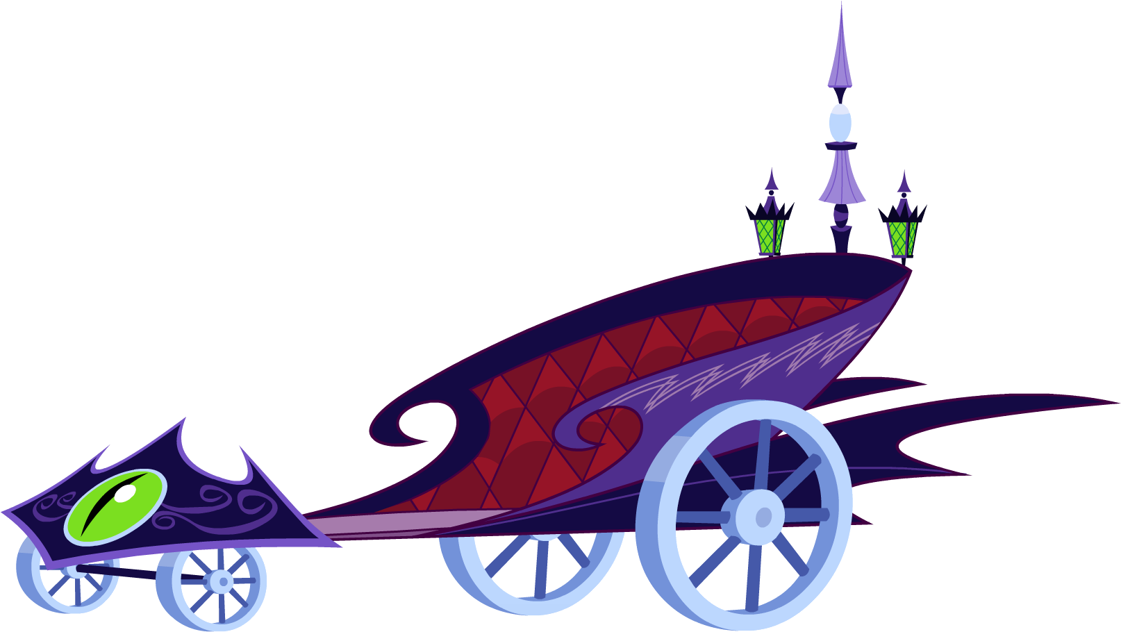 Canterlot Castle Chariot - My Little Pony Luna Canterlot Chariot (1639x947), Png Download