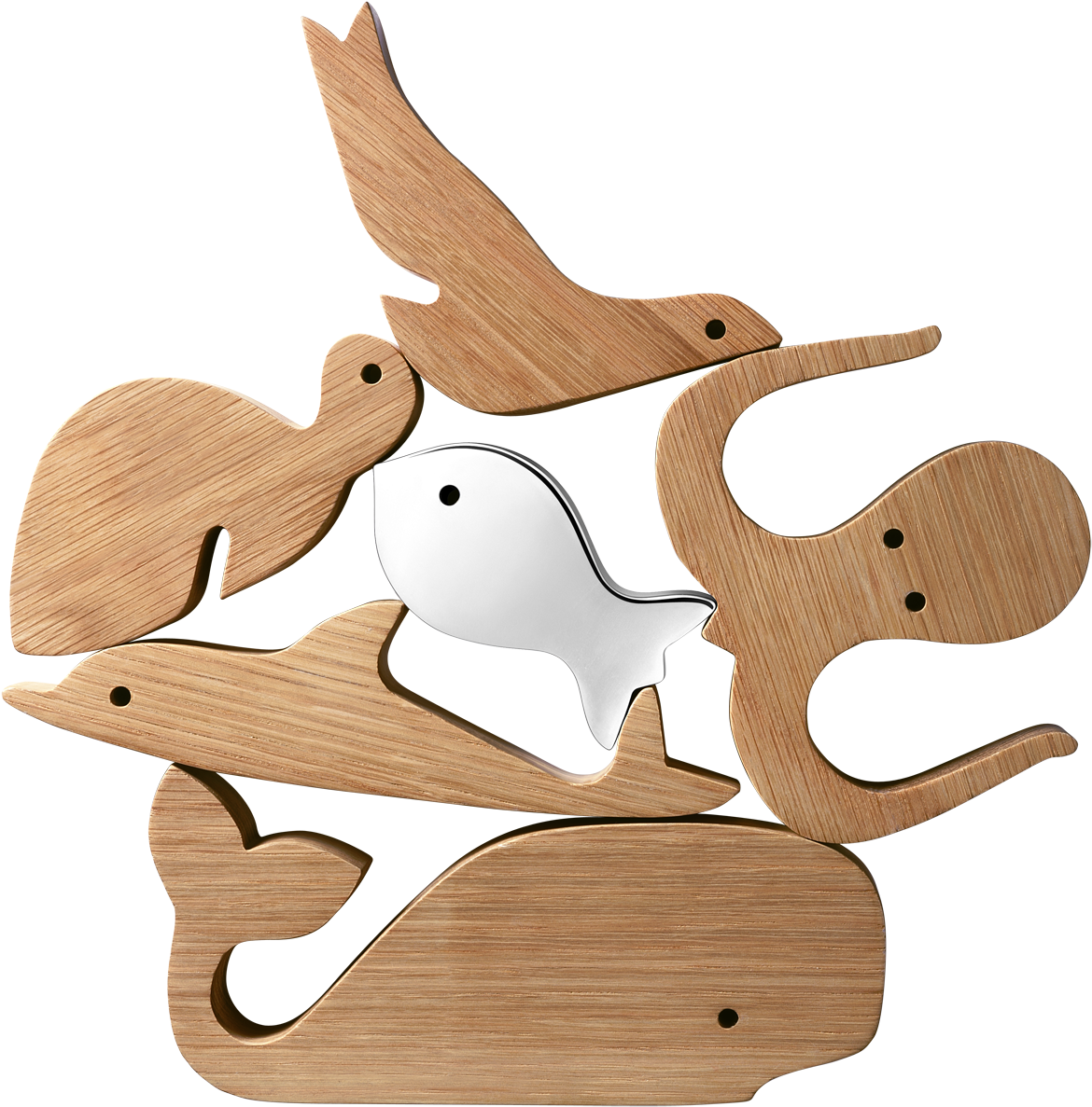 Georg Jensen Alfredo 6 Pcs Aquamarine Figurines (1200x1200), Png Download