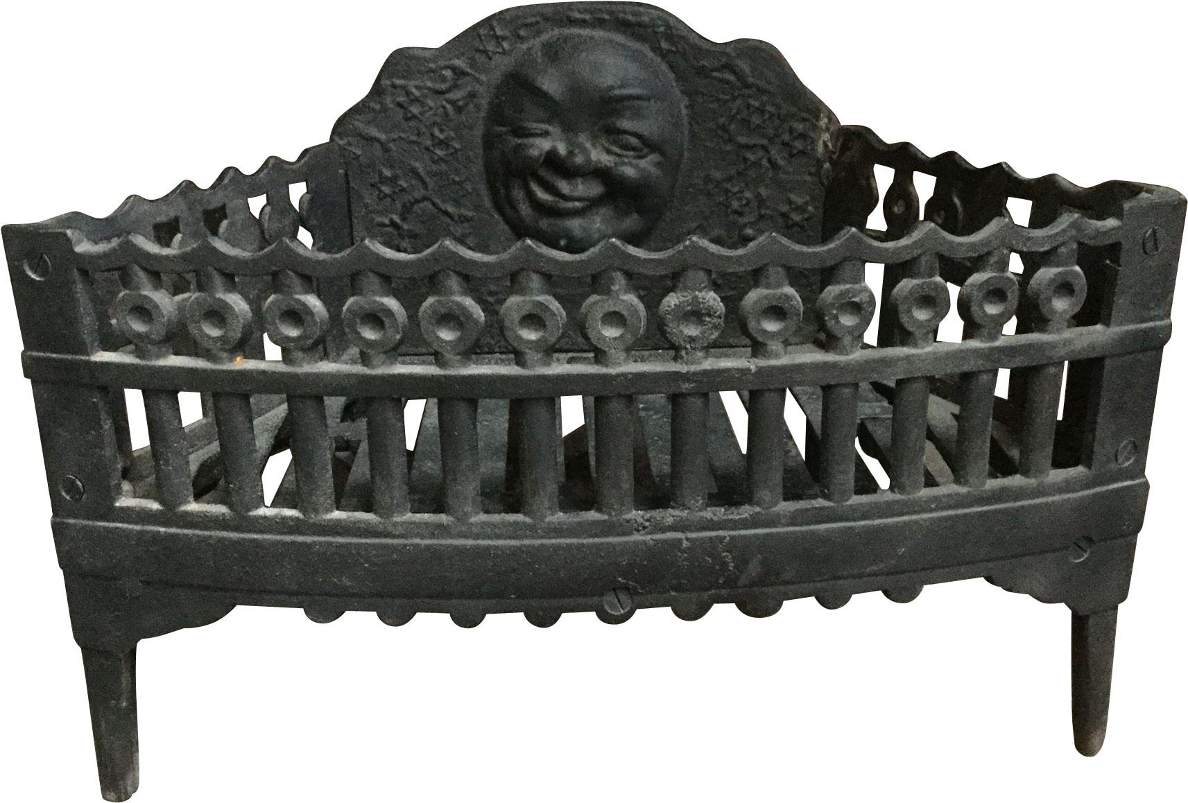 Fabulous Antique Unusual Cast Iron Winking Moon And - Bench (1712x1712), Png Download