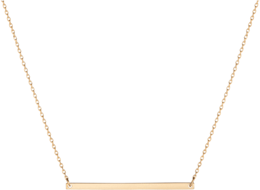 Gold Bar Necklace Yellow Gold Vermeil 14k Yellow Gold - Necklace (650x650), Png Download