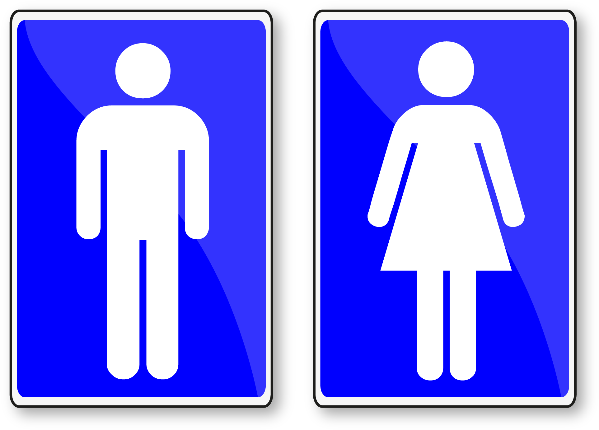 Señal Wc - Toilet Sign Man (1948x1406), Png Download