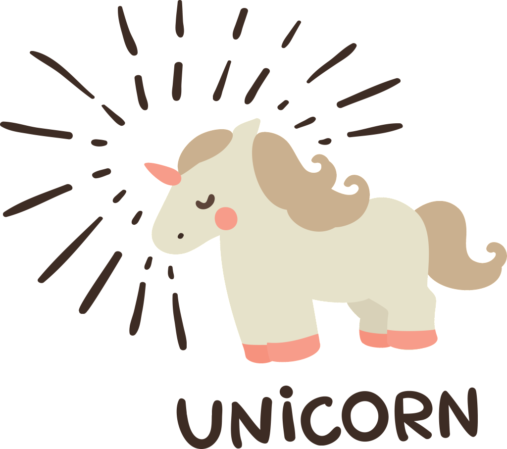 This Graphics Is Uniocorn Cute Cartoon Animal Character - Child (1024x907), Png Download