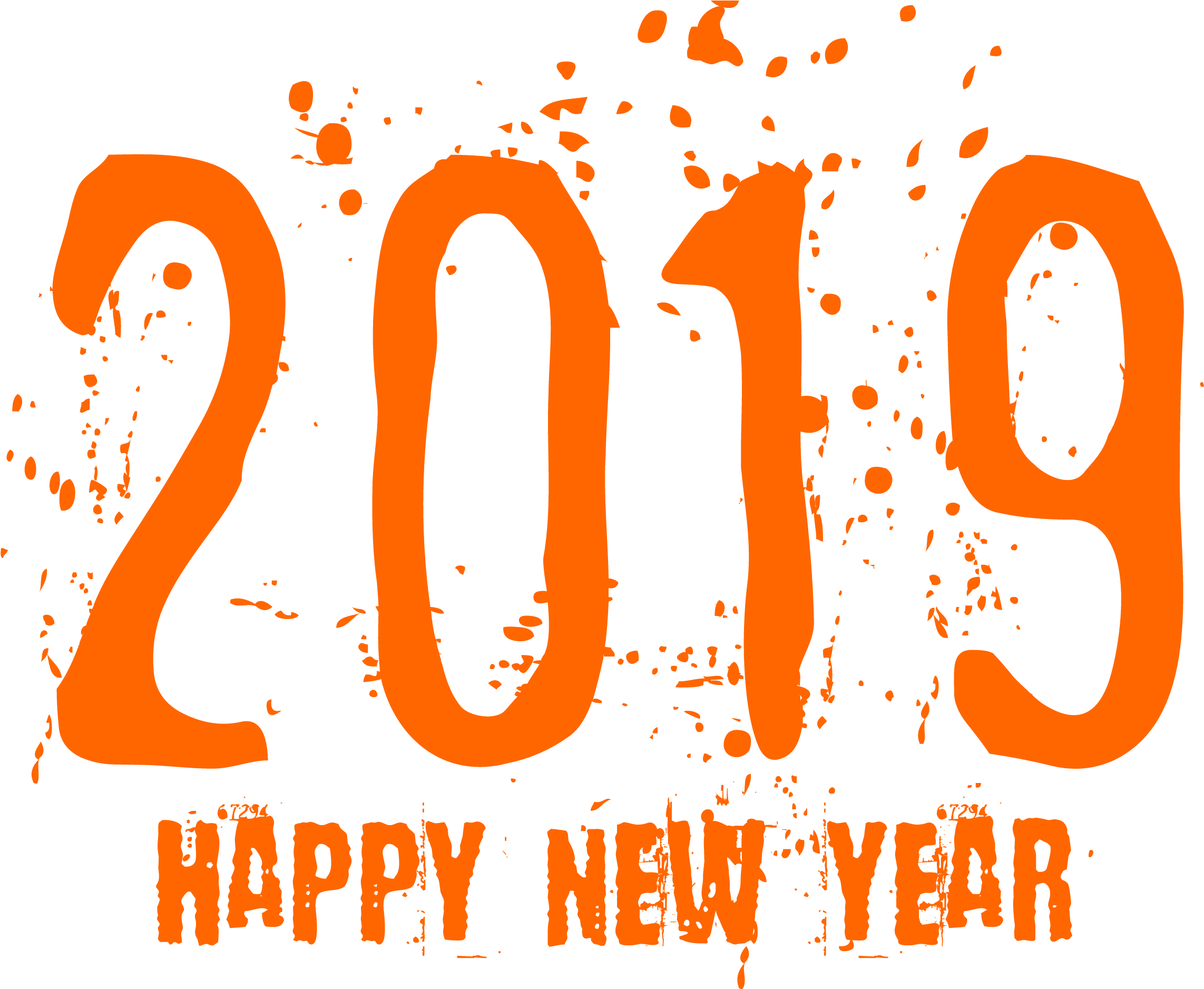 New Years Eve 2019 Clipart With Happy Year Transparent - Happy New Year 2019 Png (2500x2000), Png Download