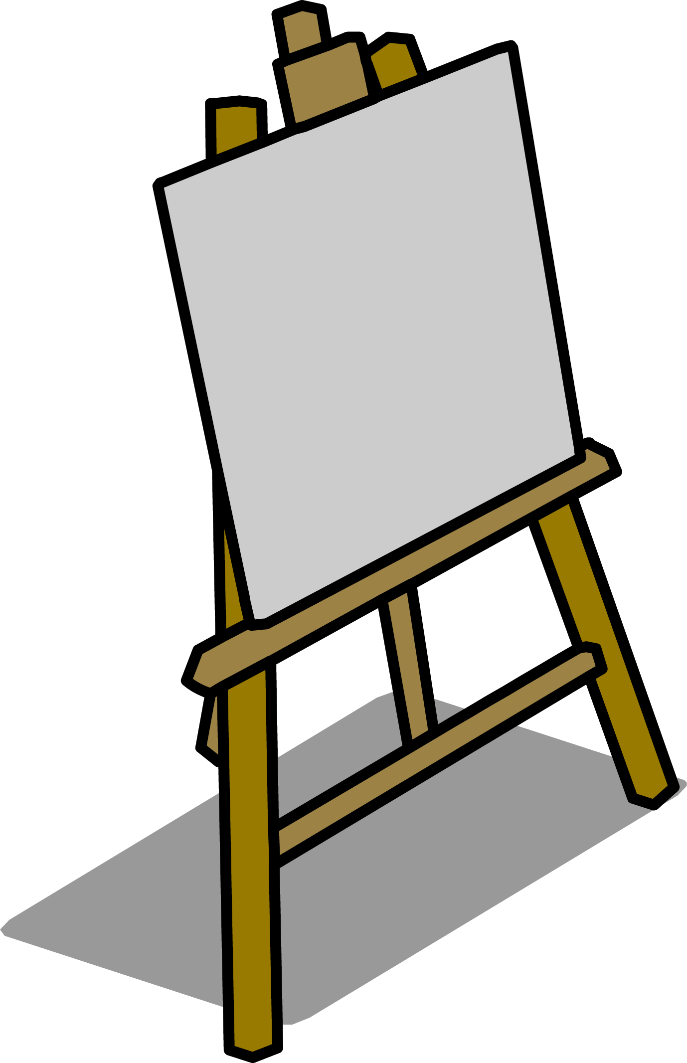 Easel Sprite 010 - Caballete Animado Png (1378x2132), Png Download
