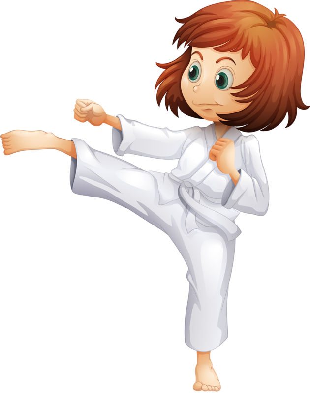 Clipart Boy Taekwondo - Doing Karate (630x800), Png Download