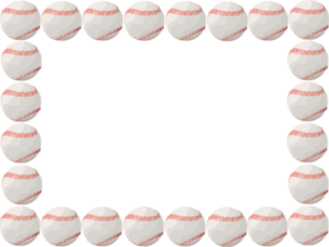 Banner Black And White Stock Baseball Clipart Borders - Baseball Frame Png (640x480), Png Download