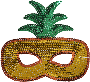 Sequin Pineapple Mask - Fruit Mask For Kids (600x600), Png Download