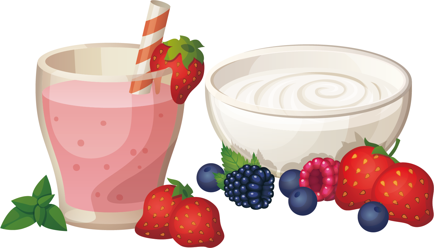 Smoothie Transparent Yogurt Png - Yogurt Illustration Png (1520x871), Png Download