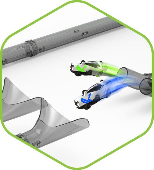 Super Deluxe Racing Set - Electric Car (540x596), Png Download