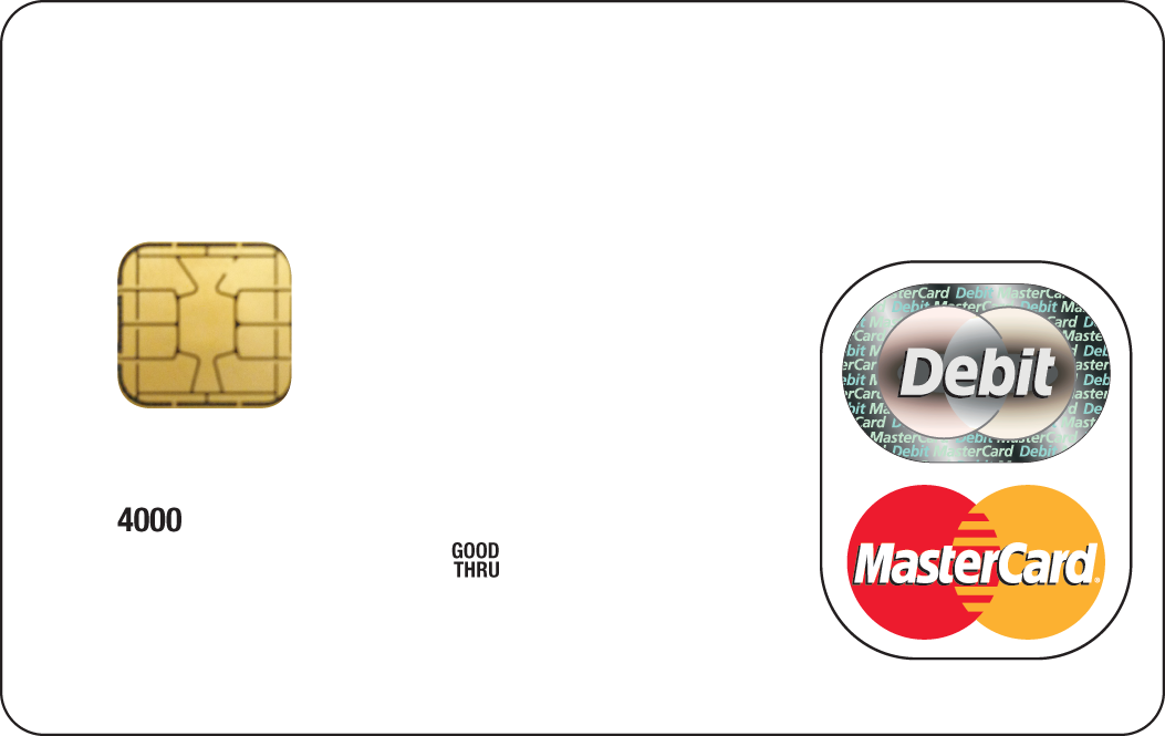 Mc Debit Hologram Emv Gold8 - Mastercard With Silver Hologram (1053x665), Png Download