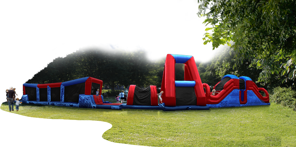 Obstacle Course - Inflatable (1004x500), Png Download
