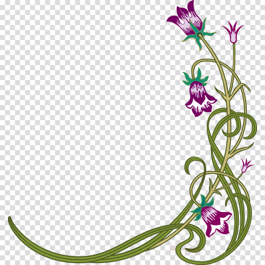 Цветочные Узоры Угловые Clipart Poison Ivy Ornament - Ahla Kalam (900x900), Png Download