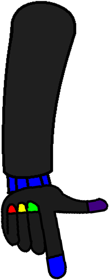 Arm Bent Pointing Laura Version - Weapon (604x1125), Png Download