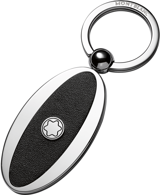 Meisterstück Key Fob Oval Metal/leather - Montblanc Meisterstück Oval Leather Key Fob (750x750), Png Download