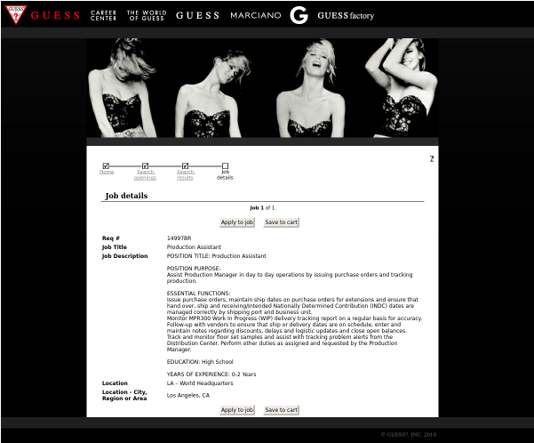 Job Title - Claudia Schiffer Guess 2012 (600x900), Png Download