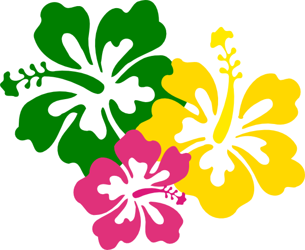 Hibiscus Flowers Clipart Free For Personal Use Free - Hibiscus Clip Art (600x492), Png Download