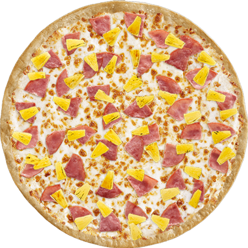 Hawaiian Pizza - Hawaiian Pizza Top View (500x500), Png Download