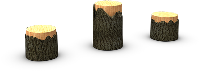 Pack Up Your Hiking Gear And Take-off To A More Natural - Tree Stumps Set Of 3 Playful - Bark-502 - Pet Supplies (660x330), Png Download