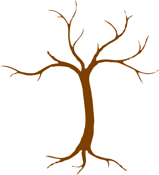 Tree Stump Cliparts - Dead Trees Silhouette Clipart (540x595), Png Download