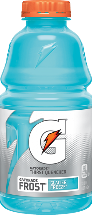 Gatorade Transparent Glacier Ice - Gatorade Frost Riptide Rush Sports Drink 32 Oz (300x700), Png Download