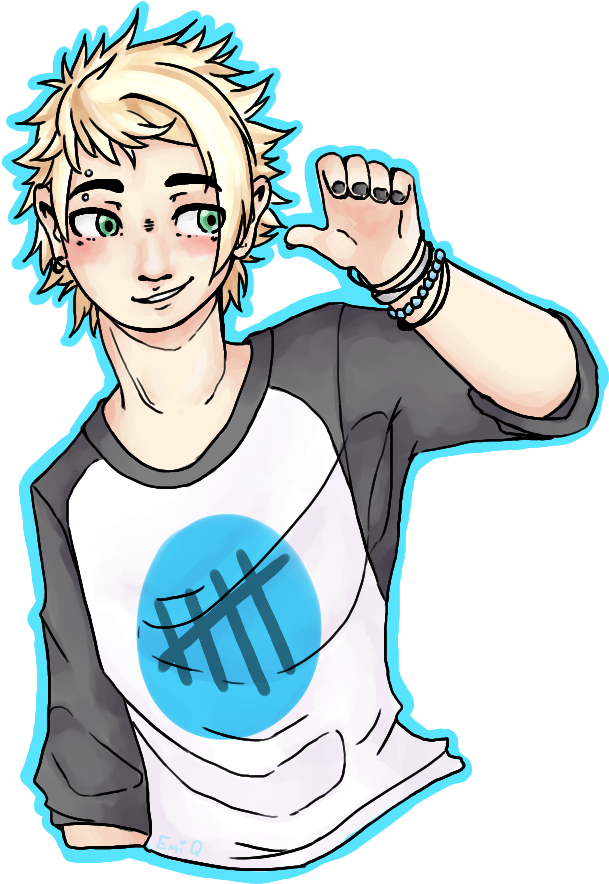 Michael Clifford By Xxlightningdawnxx On Deviantart - Michael Clifford Cute Drawing (686x916), Png Download