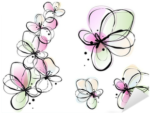 Abstract Watercolor Flowers, Vector Sticker • Pixers® - Abstract Watercolor Flower (400x400), Png Download