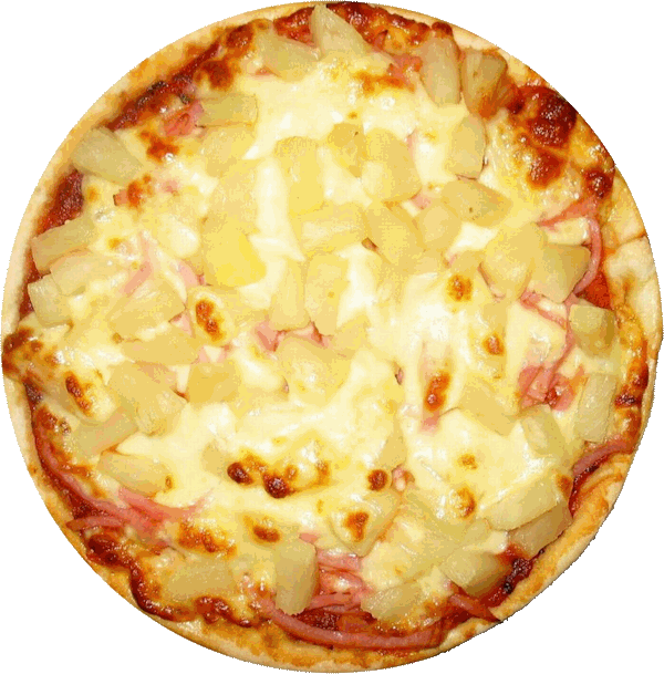 Image-230 - Ham And Cheese Pizza 6 Slices (600x609), Png Download