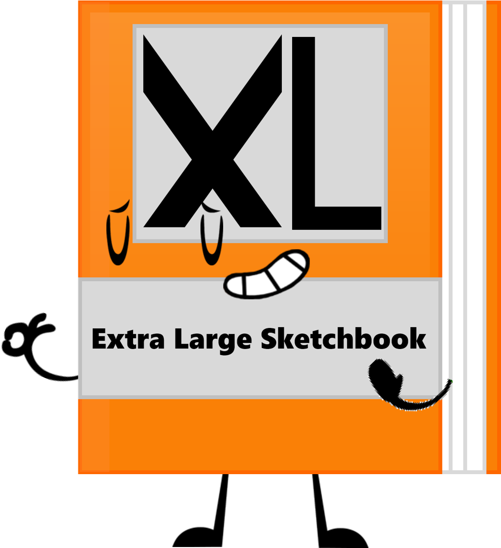 Extra Large Sketchbook Pose (1029x1112), Png Download