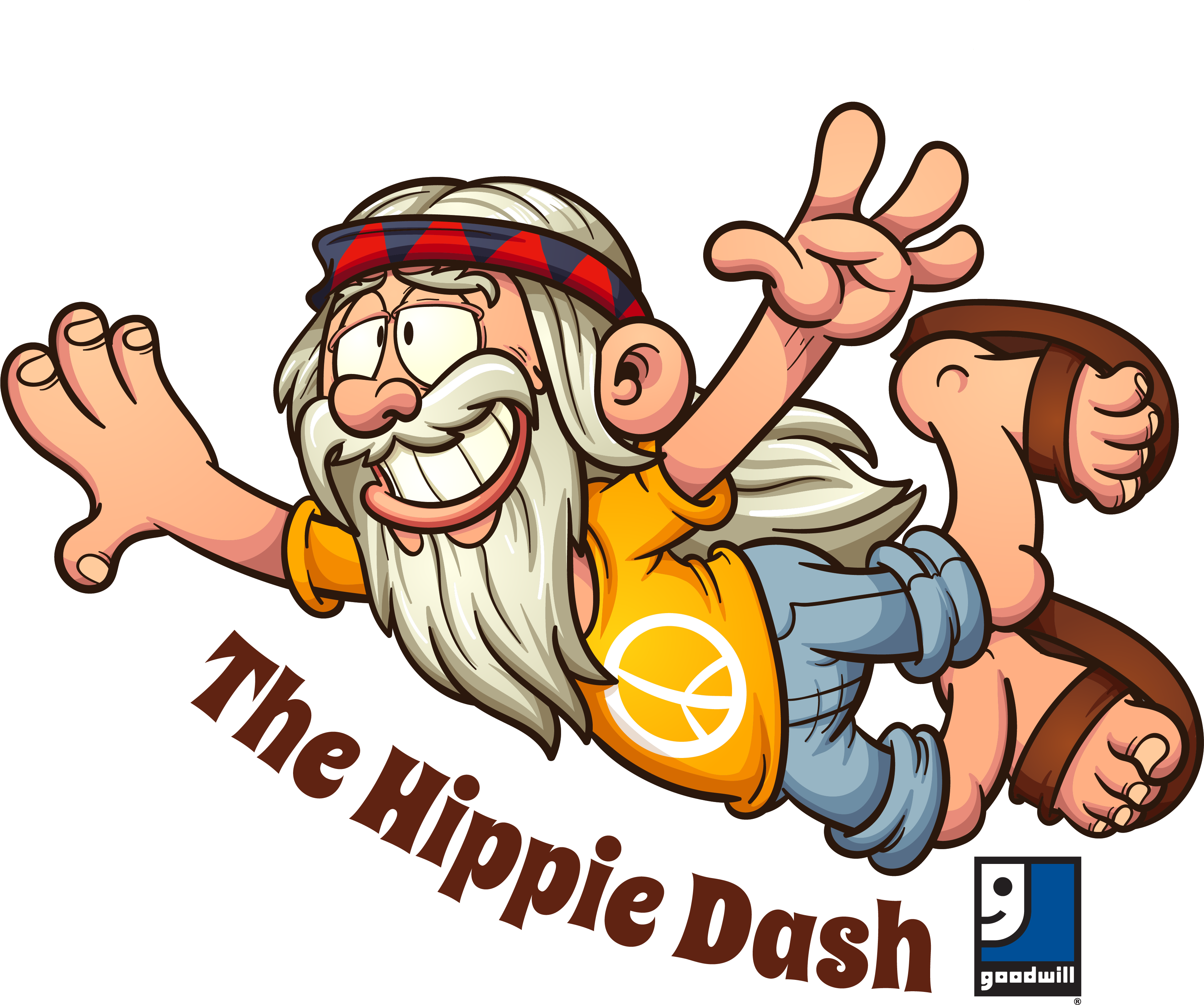 The Hippie Dash 5k - Clip Art (3499x3000), Png Download