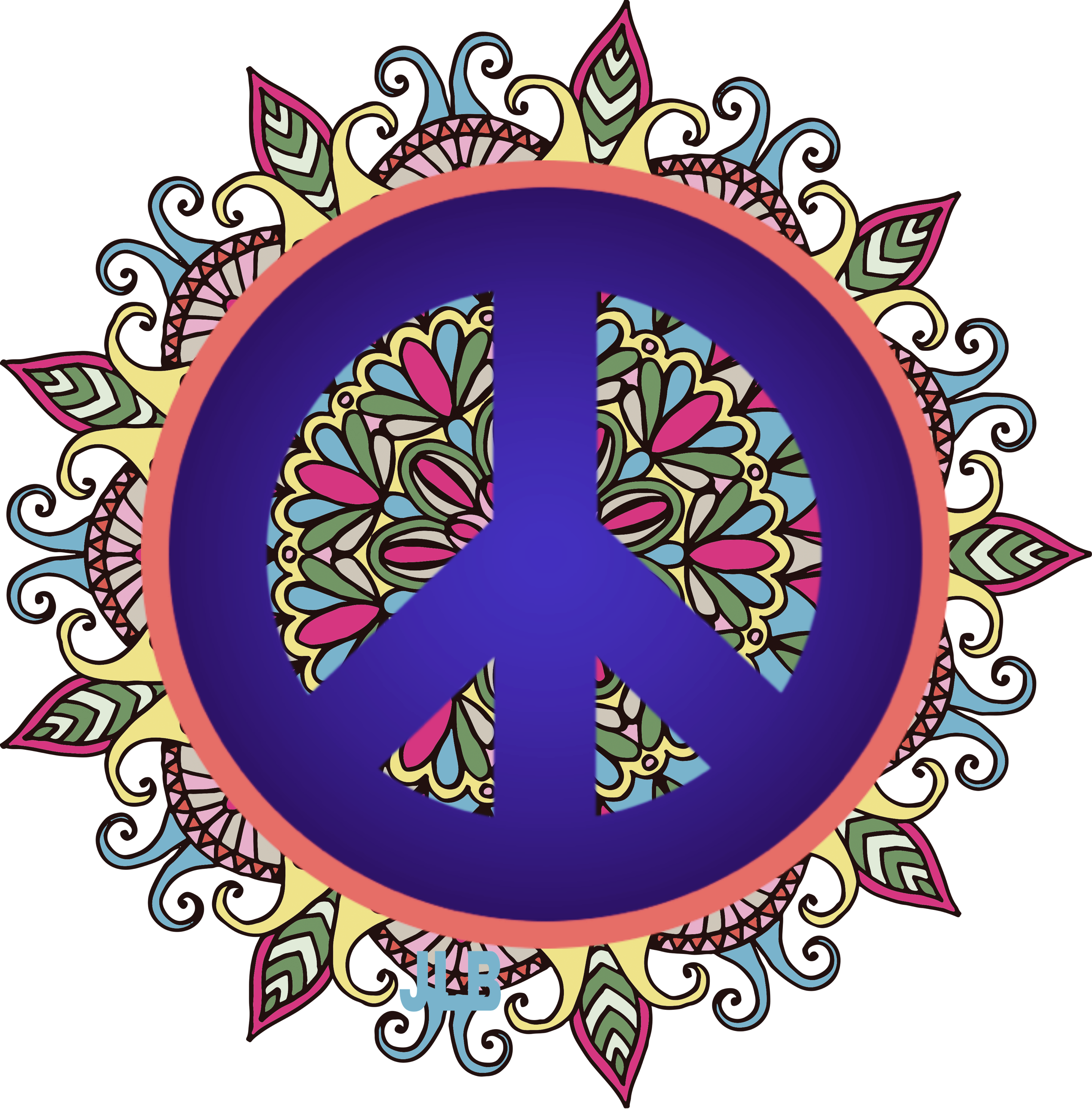 Drawing Trippy Hippie For Free Download On Mbtskoudsalg (2874x2918), Png Download