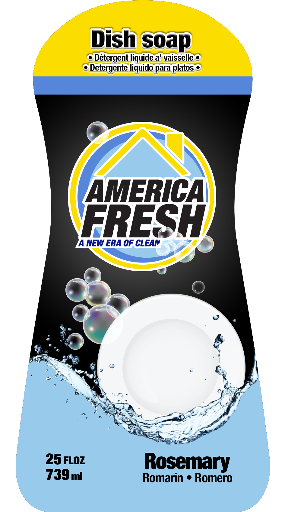 America Fresh® Dish Soap Rosemary - Skim Milk (945x1890), Png Download