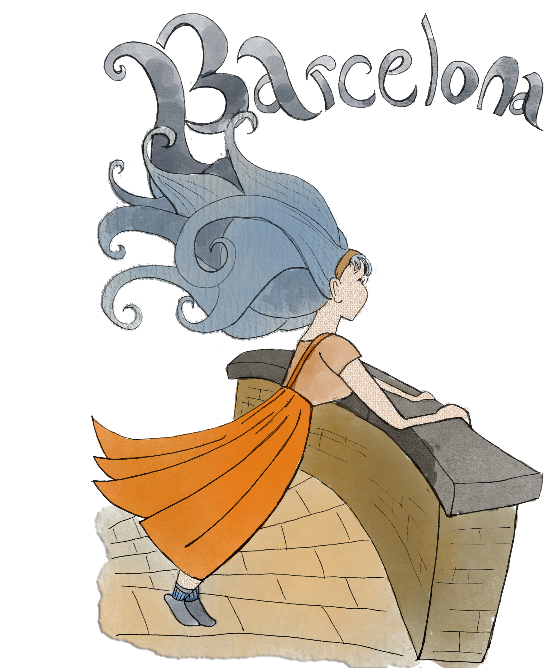 Katie Cafaro Barcelona Color Nov 11 - Illustration (1964x2195), Png Download