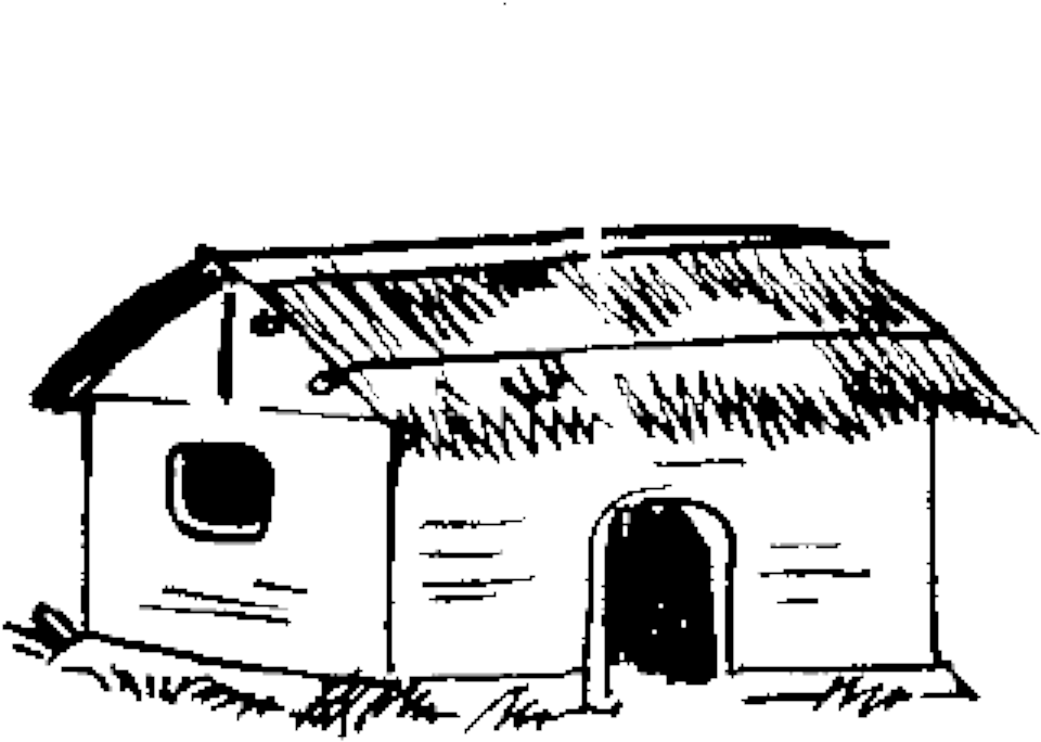 Indian Election Symbol Hut 2 - Hut Png Black And White (1134x972), Png Download