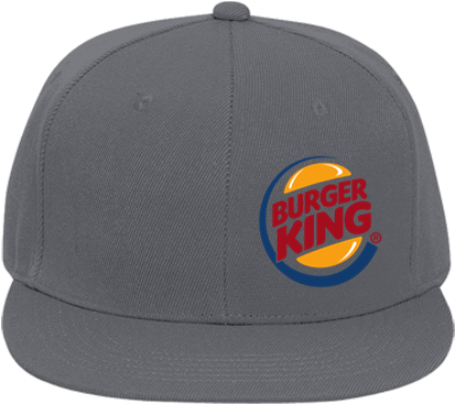 Flat Bill Fitted Hats 123 - Burger King (428x400), Png Download
