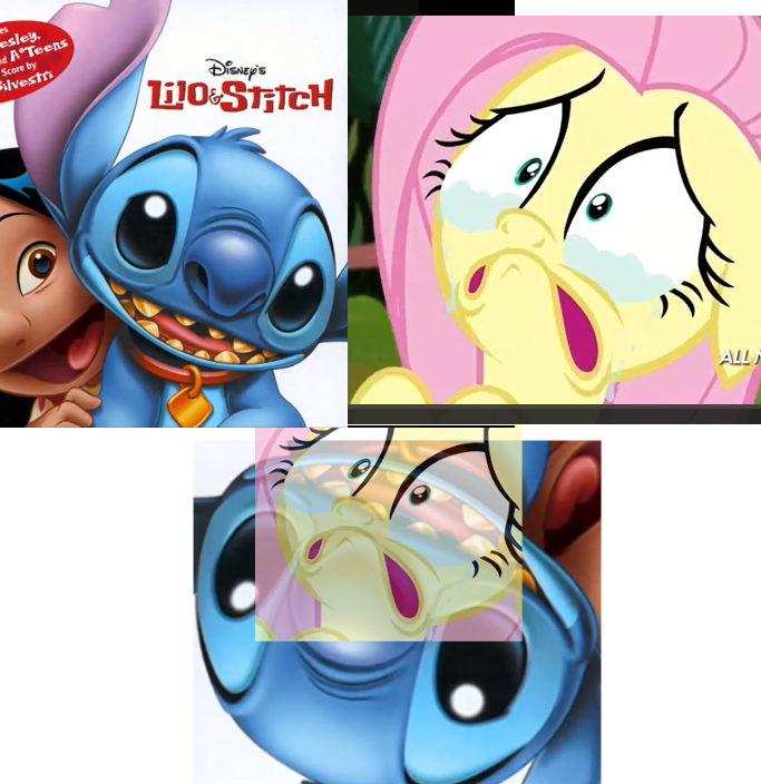 Filli Vanilli, Fluttershy, Lilo And Stitch, Safe, Stitch, - Lilo And Stitch Soundtrack (683x704), Png Download