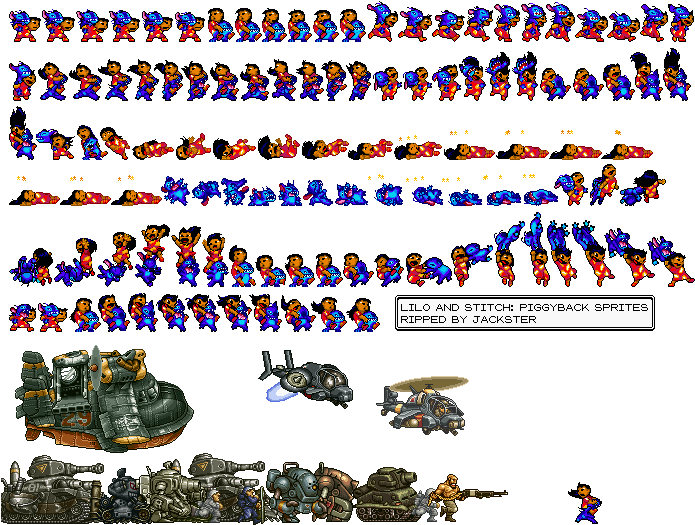 Lilo And Stitch - Stitch Sprites (700x544), Png Download